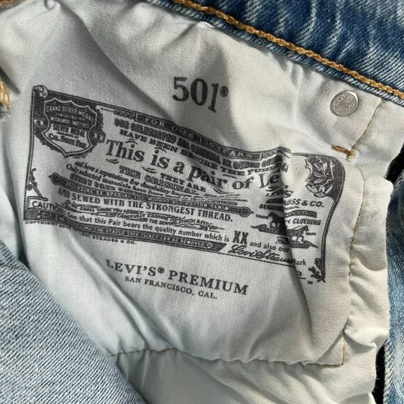 Levi's 501 Straight Jeans | Hollow Days Wash, Size 30 - Picture 12 of 12